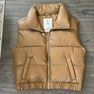 Abercrombie Ultra Vegan Leather Puffer Vest